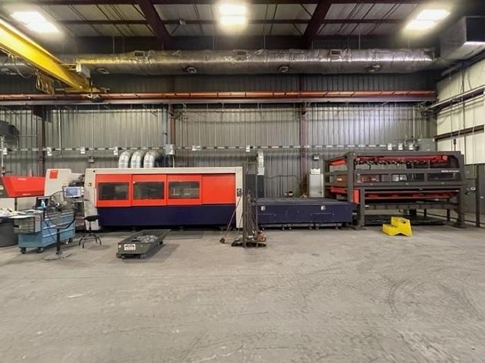 Used 2010 Bystronic BYSPEED 3015 6KW CO2 LASER WITH 2011 BYTRANS 3015 EXTENDED LOAD