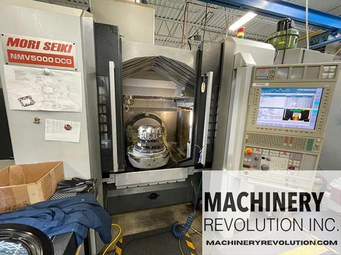 Used 2012 Mori Seiki NMV 5000 DCG 5-Axis CNC Vertical Machining Center with 8 Pallet Pool / C-Axis Turning / 181 Tools / TSC