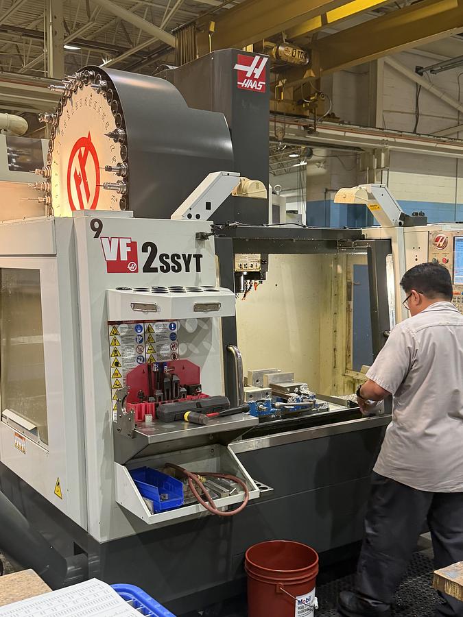 Used 2010 HAAS VF-2SSYT 4-Axis 12,000 RPM CNC Vertical Machining Center with HAAS HRT-210 Rotary Table