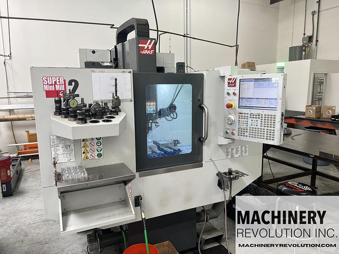 Used 2019 HAAS Super Mini Mill 2 10,000RPM CNC Vertical Machining Center with WIPS / HSM / 20 Tools  ***796 Hours***