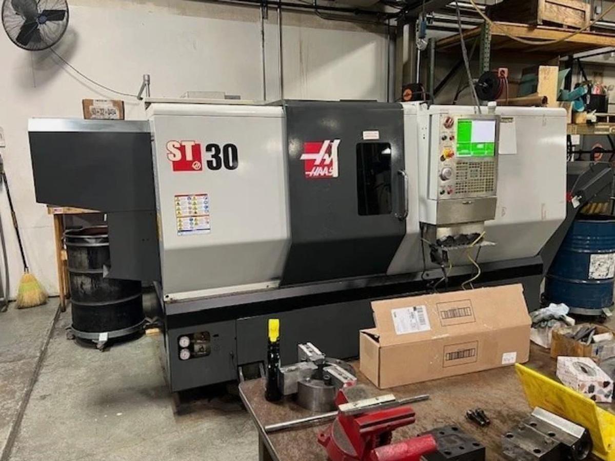 Used 2015 HAAS ST-30 CNC Lathe with Programmable Tailstock / Automatic Tool PreSetter Only 1,855 Hours