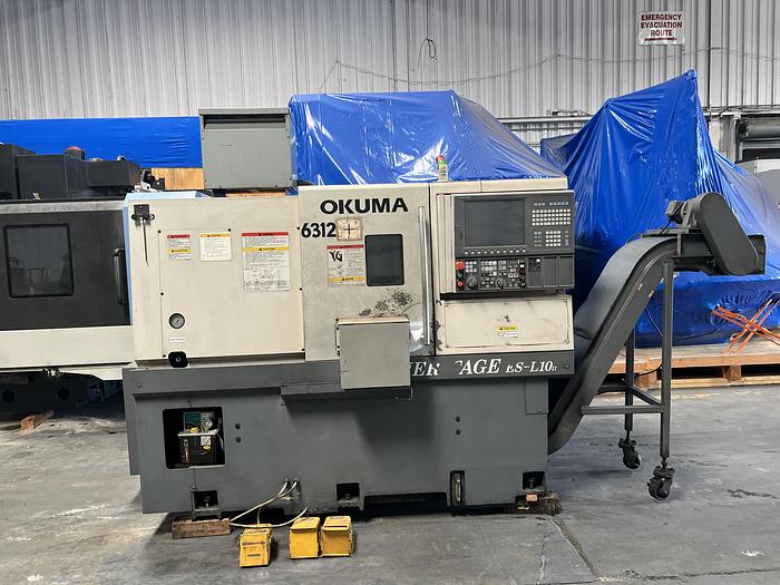 Used 2010 OKUMA Heritage ES-L10II CNC Turning Center With Edge Rebel 102 Bar Feeder