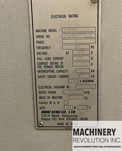 Used 2008 Mori Seiki Mori Seiki ZT 2500 Y CNC Lathe with Live Tooling / Twin Turret / Y-Axis / Sub Spindle