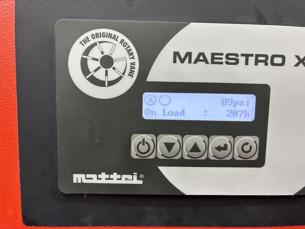 Used 2023 Mattei VRD 11 Rotary Vane Air Compressor with Dryer and 120 Gallon Tank ***Only 3,411 Power on Hours***