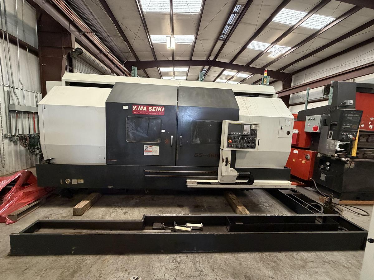 Used 2004 YAMA SEIKI GS-460L 8" Spindle Bore CNC Lathe with Steady Rest