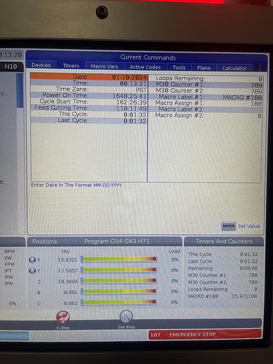 Used 2022 HAAS UMC-1000 5-Axis 15,000 RPM Machining Center ***28 Cutting Hours***