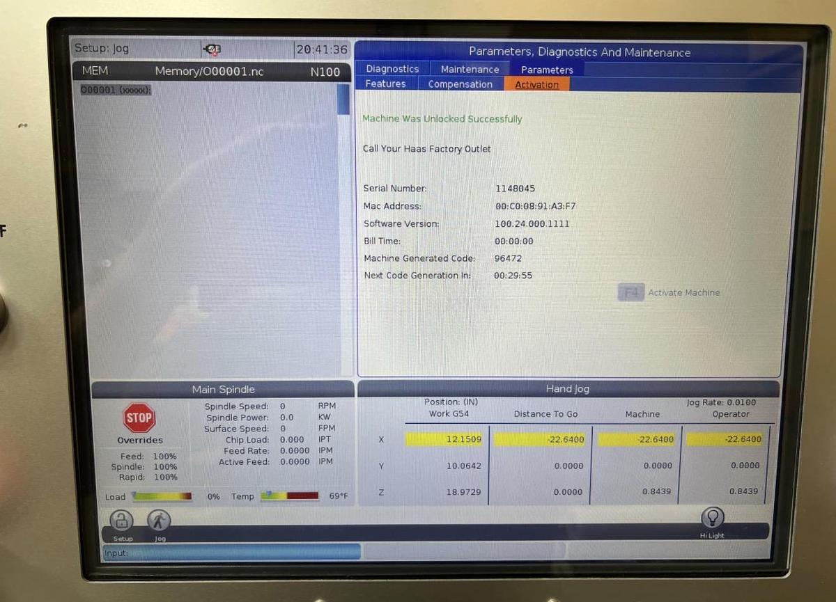 Used 2018 HAAS VF-4SS 5-Axis 15,000 rpm CNC Vertical Machining Center