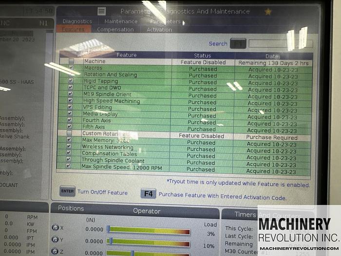 Used 2022 HAAS UMC-500SS Pallet Pool 5-Axis 12,000 RPM Spindle CNC Vertical Machining Center ***Like New 80 Cutting Hours***