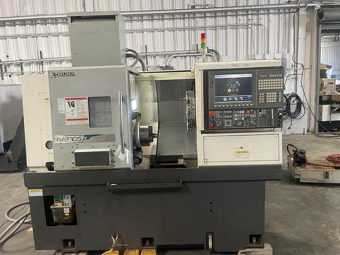 Used 2016 OKUMA Genos L 400 CNC Lathe with TailStock & Tool Presetter