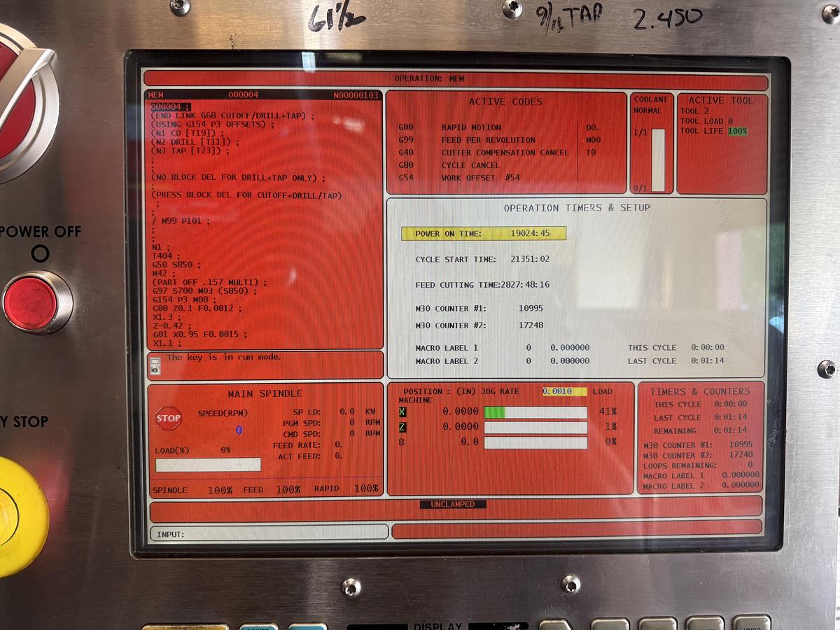 Used 2011 HAAS SL-20SS CNC Turning Center
