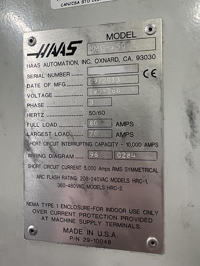 Used 2013 HAAS UMC-750 5-Axis 12,000 rpm CNC Vertical Machining Center ***Low Hours ***