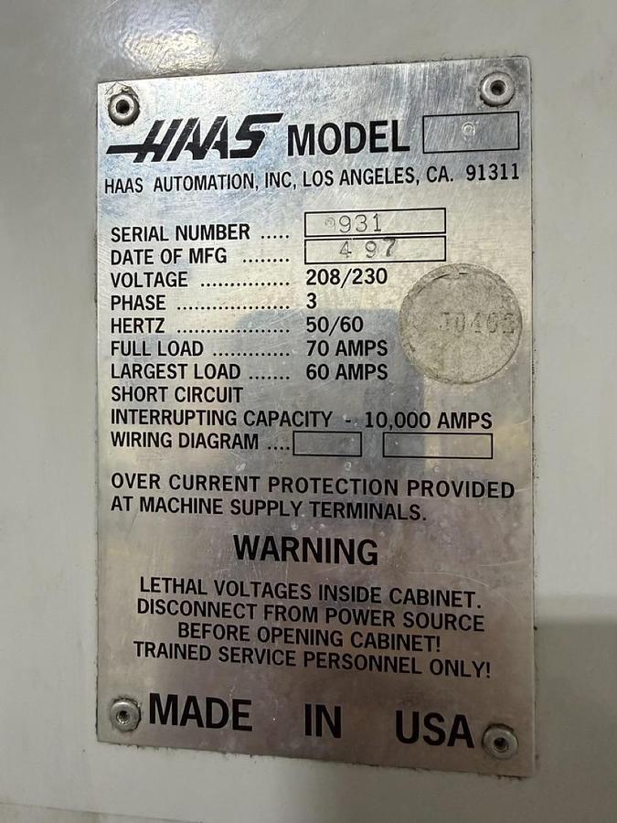 Used 1997 HAAS VF-9/40 Vertical Machining Center