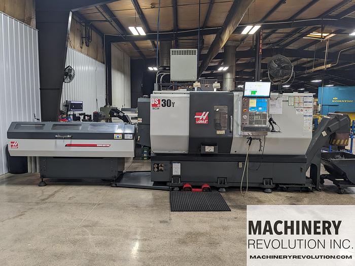 Used 2011 HAAS DS-30Y CNC Turning Center With Live Tooling Dual Spindle Bar Feeder