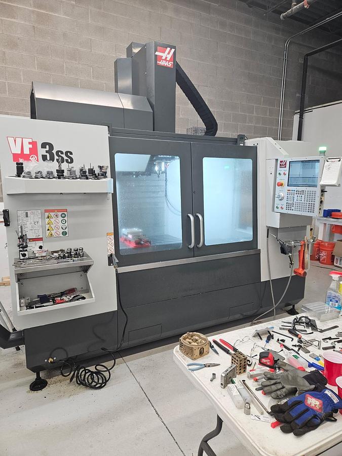 Used 2023 HAAS VF-3SS 5-Axis CNC Vertical Machining Center Like Brand New Under 500 hours