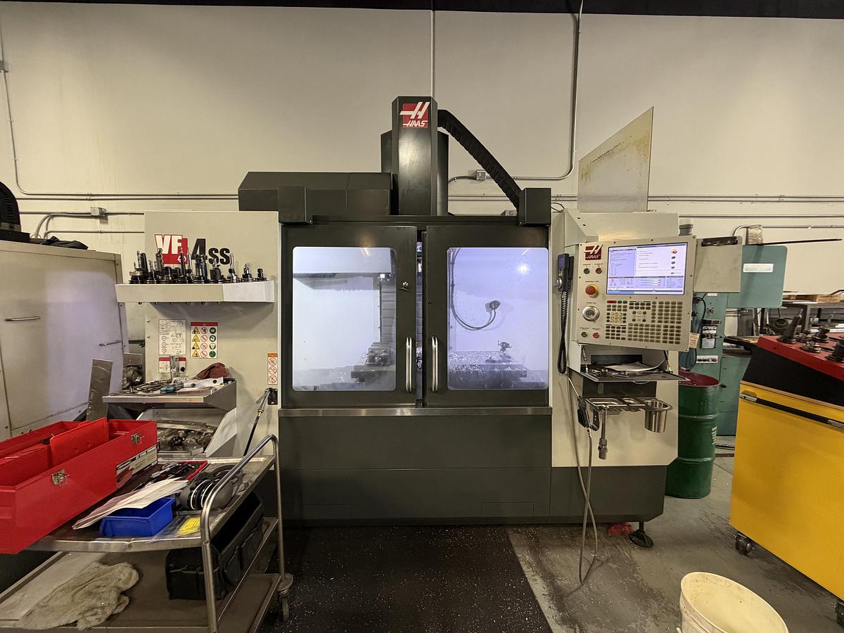 Used 2020 HAAS VF-4SS 4-Axis 12,000RPM CNC Vertical Machining Center WIPS / High Speed Machining / 40+1 ATC