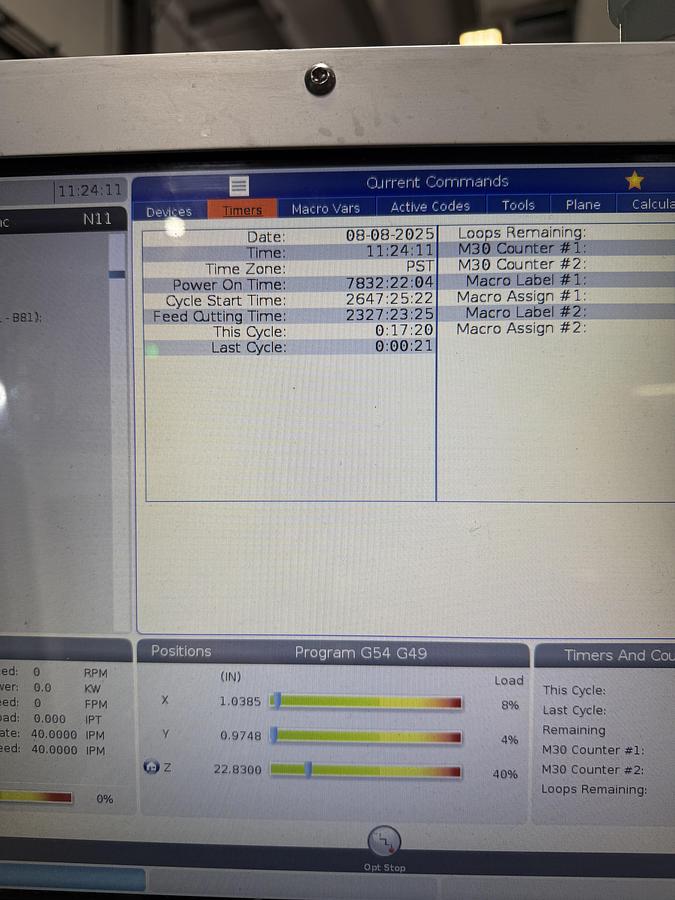 Used 2019 HAAS VF-6 Cat-50 4-Axis CNC Vertical Machining Center ***Only 2,327 Cutting Hours***