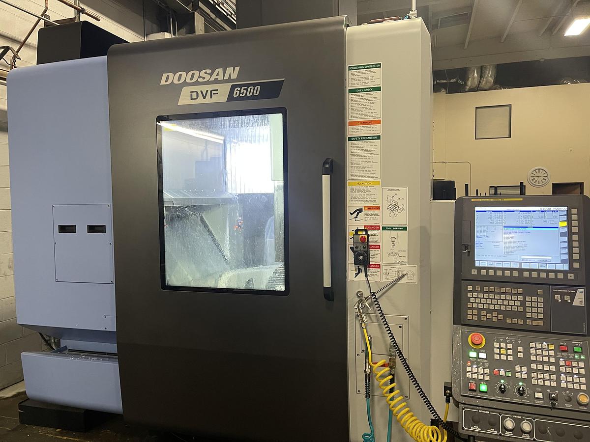 Used 2021 DOOSAN DVF 6500 5-Axis CNC Vertical Machining Center ***Low Hours***