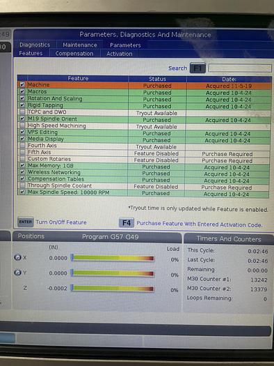 Used 2019 HAAS VF-2 CNC Vertical Machining Center with FANUC M-20iA Robot