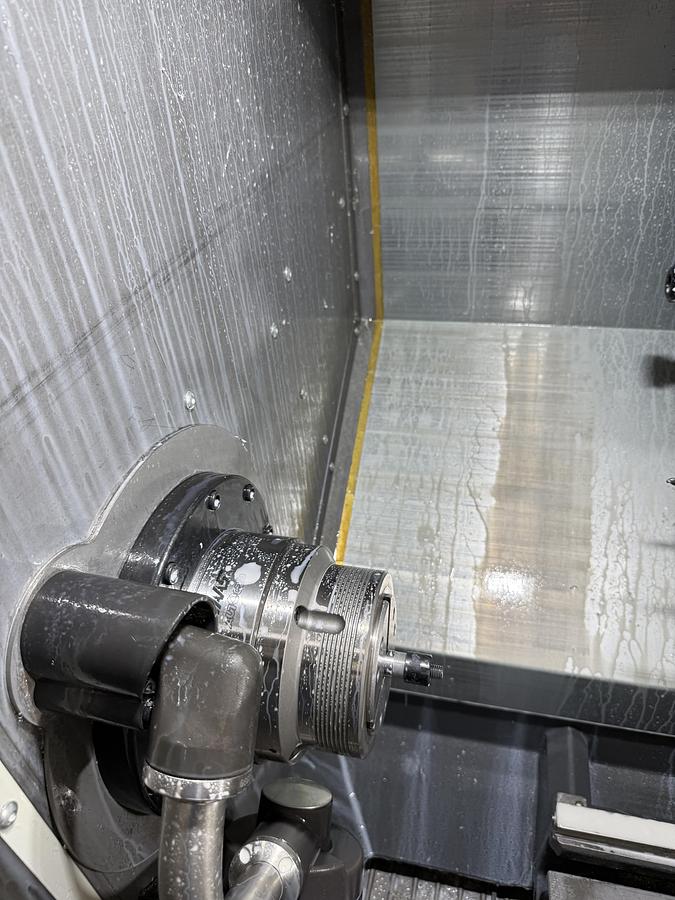 Used 2024 HAAS ST-15Y Sub Spindle CNC Lathe & HAAS Bar Feeder Only 35 Cutting Hours