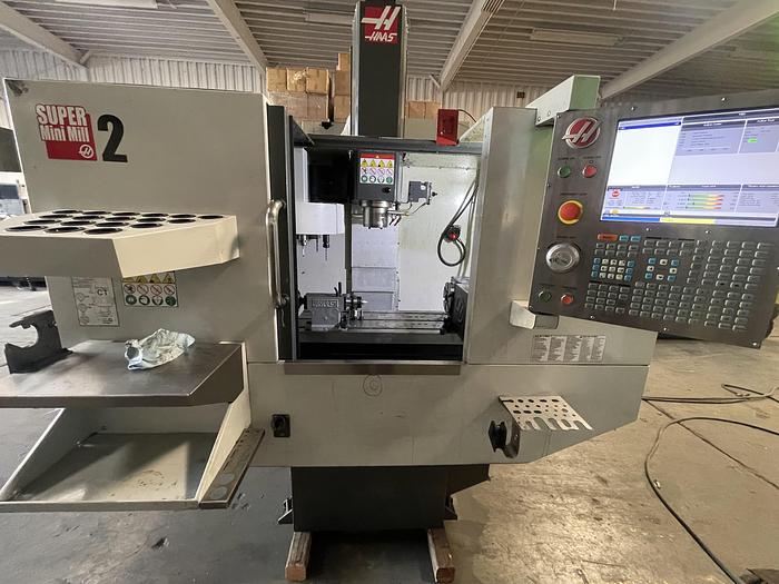 Used 2016 HAAS Super Mini Mill 2 4-Axis CNC Vertical Machining Center