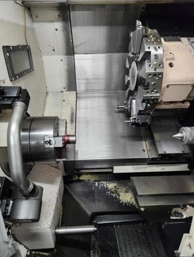 Used 2016 OKUMA Genos L 400 CNC Lathe with TailStock / Automatic Tool Presetter