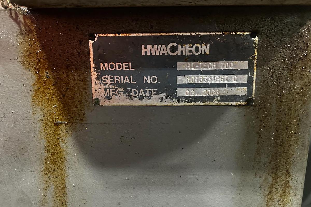 Used 2006 HWACHEON Hi Tech 700 Big Bore CNC Turning Center