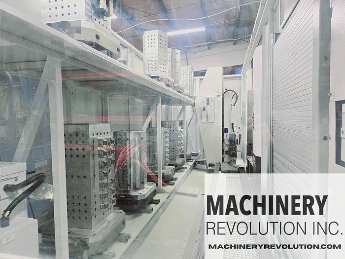Used 2020 HYUNDAI WIA HS5000i 500mm 4-Axis Horizontal Machining Center 12 Station Pallet Pool