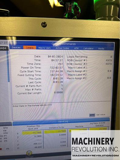 Used 2018 HAAS CL-1 LIVE TOOLING COMPACT LATHE C Axis / Bar Feeder / 8 Station Turret / LiveTooling ***Low Hours***