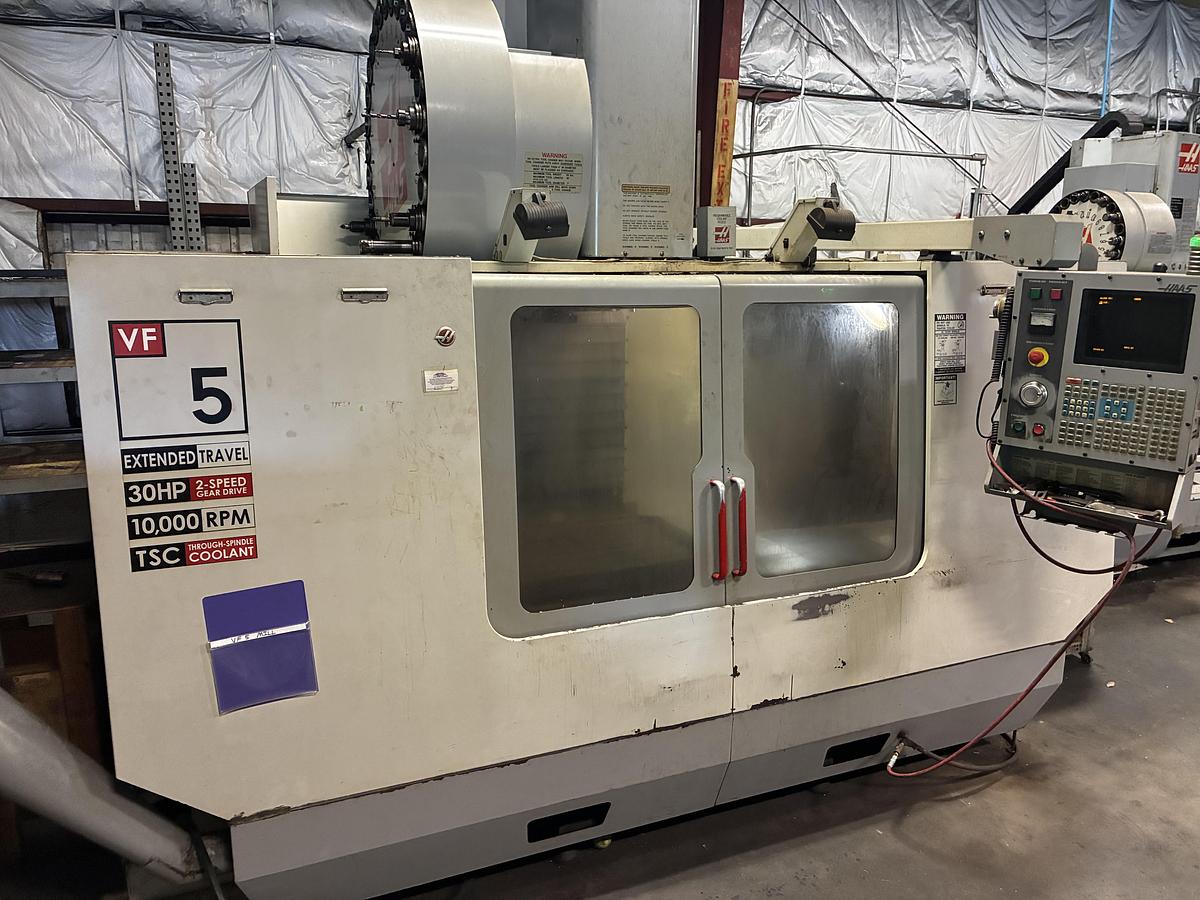 Used 2002 HAAS 2002 HAAS VF-5 Cat-50 XT Vertical Machining Center