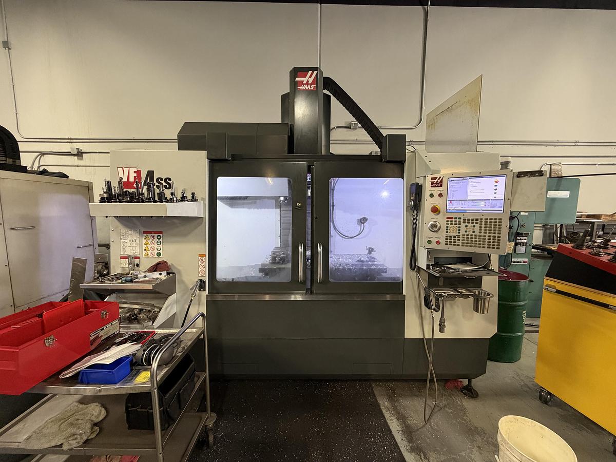 Used 2020 HAAS VF-4SS 4-Axis 12,000RPM CNC Vertical Machining Center WIPS / High Speed Machining / 40+1 ATC