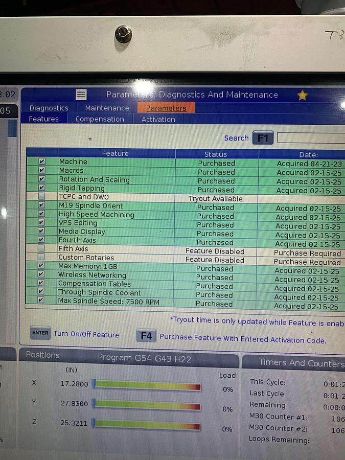 Used 2022 HAAS VF-9/50 4-Axis CNC Vertical Machining Center ***Low Hours***