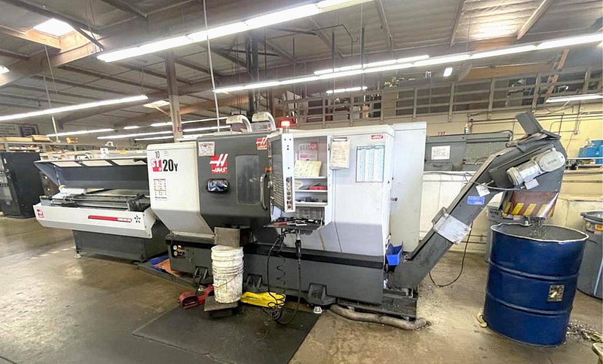 Used 2013 HAAS ST-20Y CNC Turning Center with Y-Axis/Live Tooling/Bar Feeder