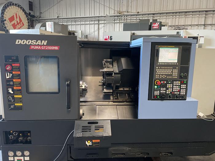 Used 2015 DOOSAN PUMA GT2100 MB Live Tooling CNC Turning Center