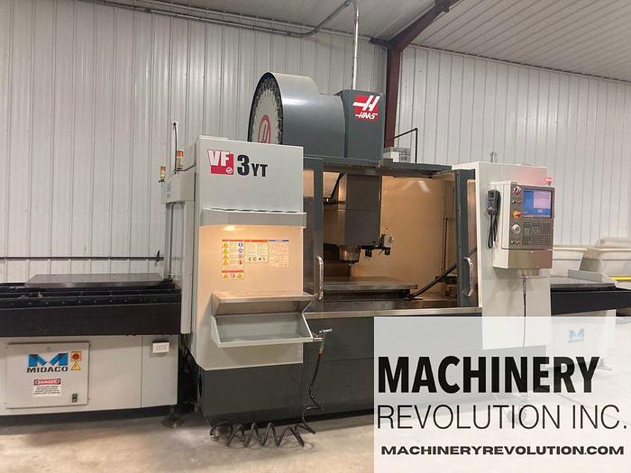 Used 2009 HAAS VF-3YT/50 CNC Vertical Machining Center with  Extended Z-Axis / TSC / Dual Pallet Changers / 30 Station Tool Changer
