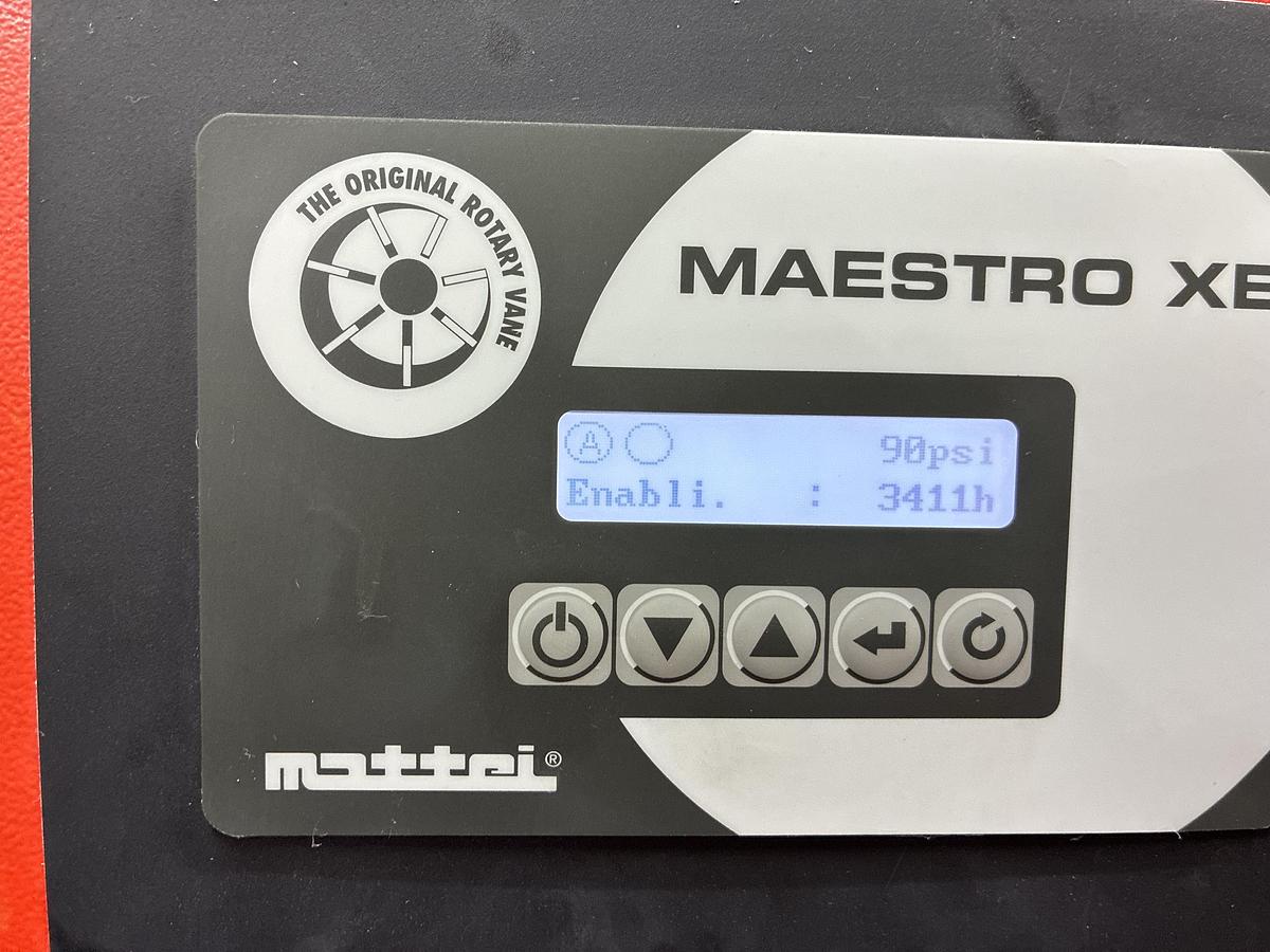 Used 2023 Mattei VRD 11 Rotary Vane Air Compressor with Dryer and 120 Gallon Tank ***Only 3,411 Power on Hours***