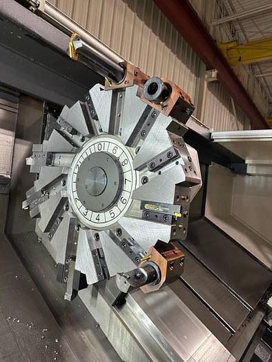 Used 2015 OKUMA LB 45III C 3000 10.2" BIG BORE CNC Lathe with Hydraulic Steady Rest