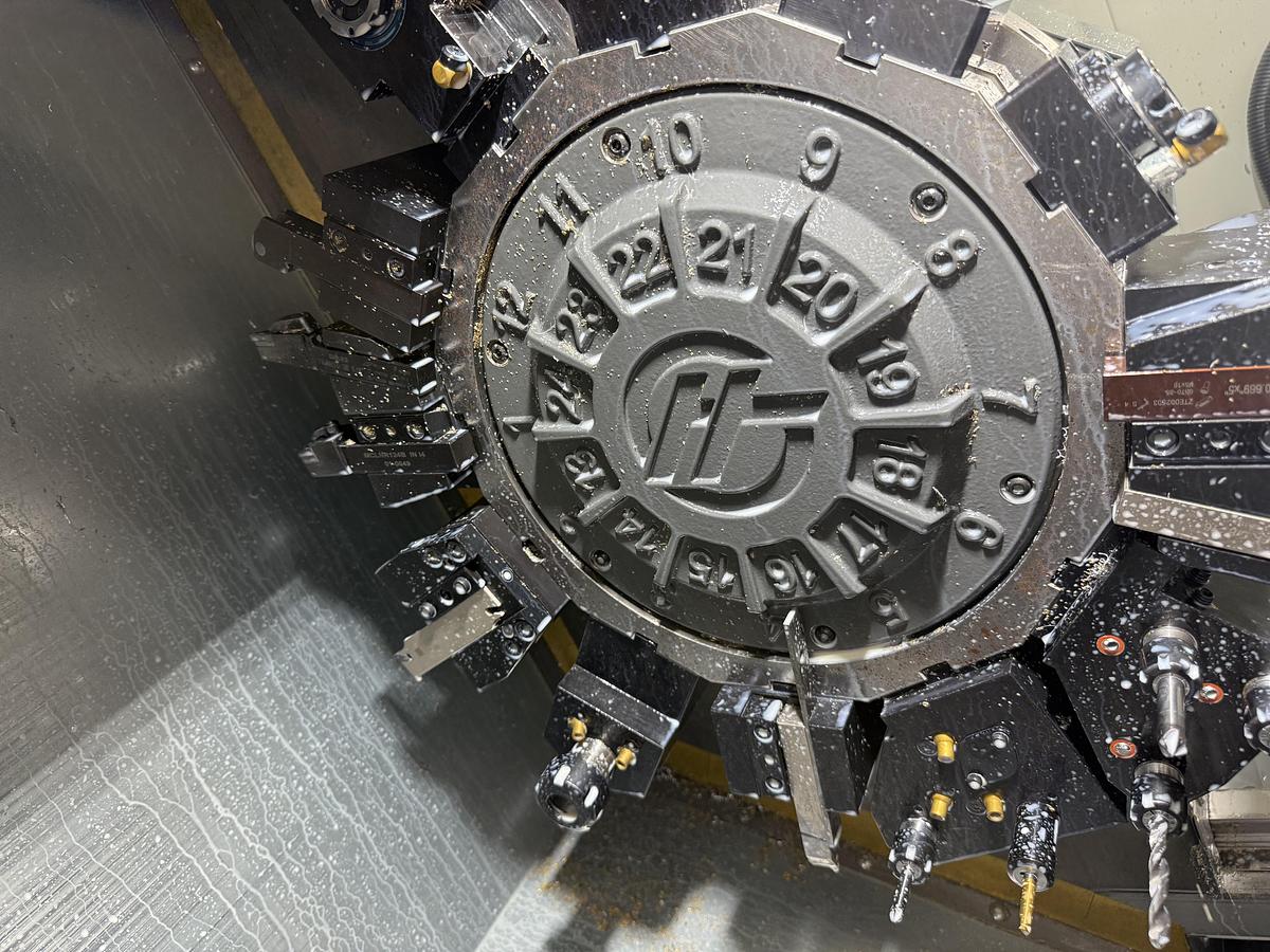 Used 2024 HAAS ST-15Y Sub Spindle CNC Lathe & HAAS Bar Feeder Only 35 Cutting Hours