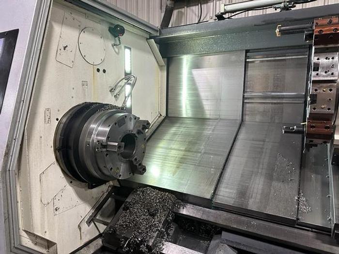 Used 2015 OKUMA LB 45III C 3000 10.2" BIG BORE CNC Lathe with Hydraulic Steady Rest