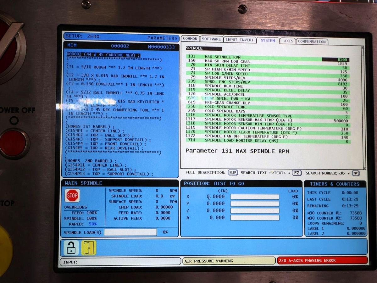 Used 2013 HAAS VF-2 4-Axis CNC Vertical Machining Center