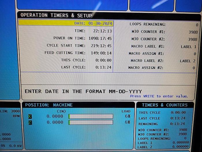 Used 2017 HAAS TL-1 CNC Lathe A2-6 / 3,000 RPM / Tailstock ***149 Hours*** Like Brand New