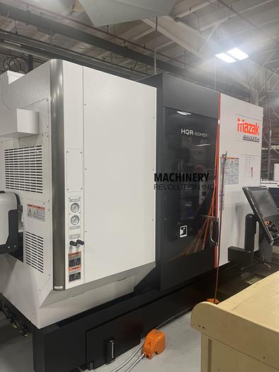 Used 2022 Mazak HQR-100MSY Twin Turret / Twin Spindle / Live Tooling / Bar Feeder CNC Lathe ***156 Hours***