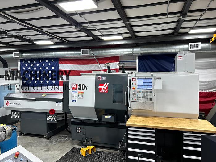 Used 2020 HAAS DS30Y CNC Turning Center With Live Tooling / Dual Spindle / Bar Feeder ***54 Hours*** Fully Optioned Like Brand New