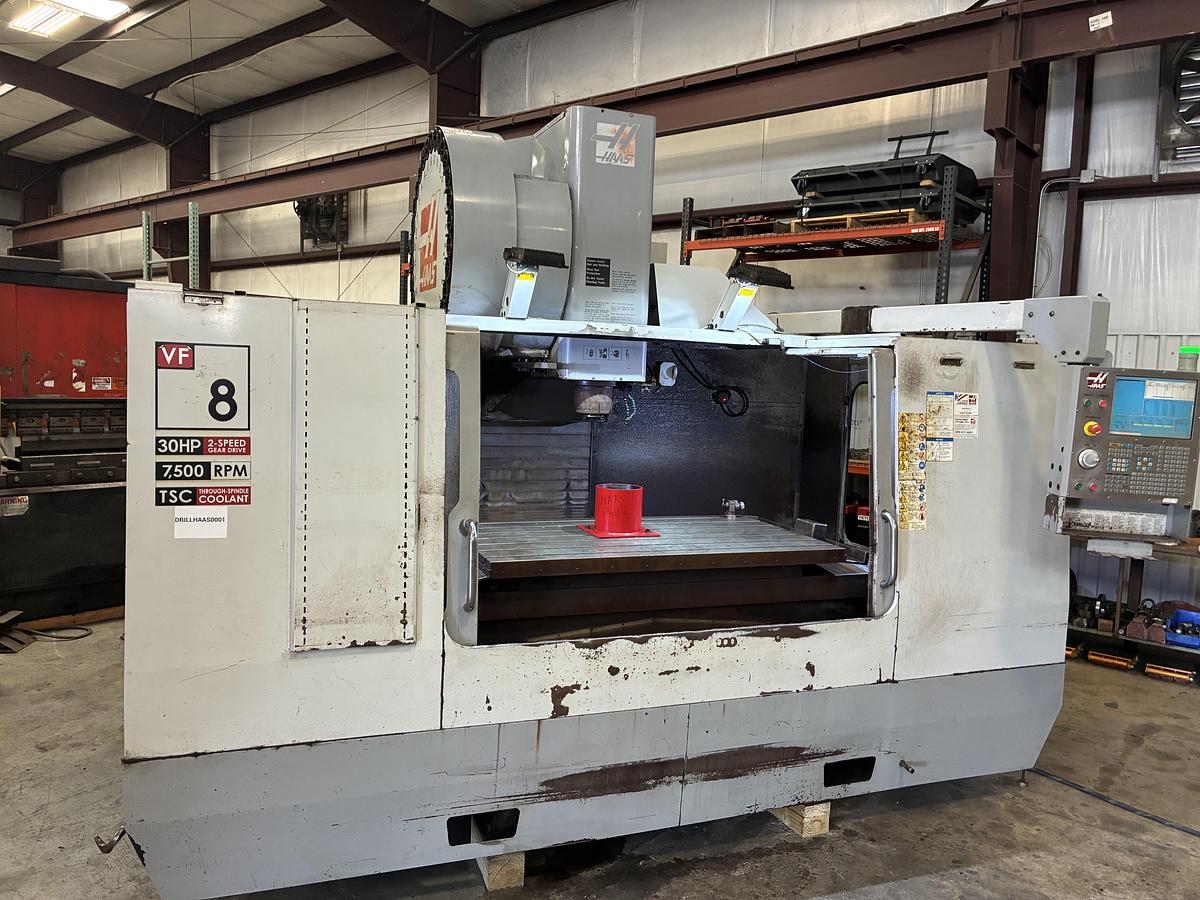 Used 2008 HAAS HAAS VF-8 Cat-50 4-Axis CNC Machining Center