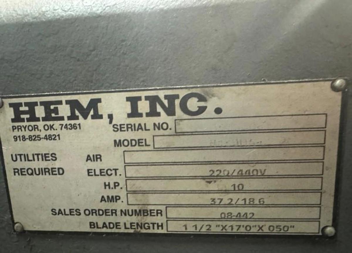 Used 2008 HEM H130HA-C CNC Horizoontal Band Saw