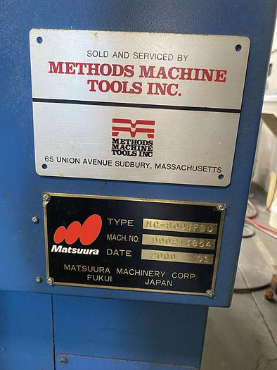 Used 2000 Matsuura MC-800VFDC Twin Spindle CNC Vertical Machining Center