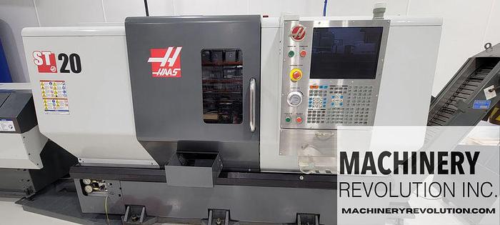 Used 2012 HAAS HAAS ST-20 CNC Lathe Turning Center with Tailstock / ToolPresetter / PartsCatcher / BarFeeder