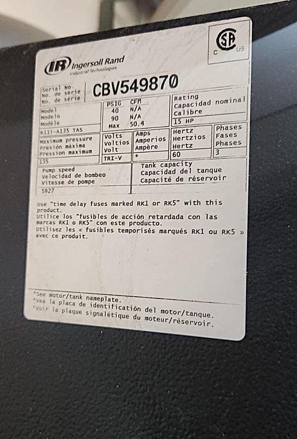 Used Ingersoll Rand R11i-A135