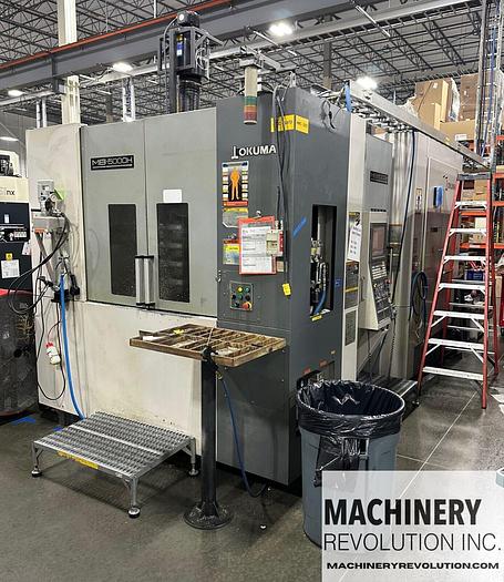 Used 2011 OKUMA MB 5000 H CNC Horizontal Machining Center with 15,000RPM / CAT-40 / Dual Pallets / TSC / WIPS