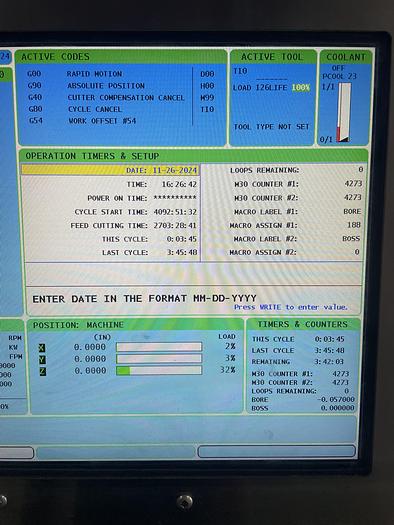 Used 2014 HAAS VF-2 4-Axis CNC Vertical Machining Center *** Low Hours***