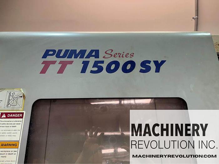 Used 2006 DOOSAN Puma TT 1500 SY CNC Lathe LiveTooling / C-Axis / Y-Axis / Twin Turret / Twin Spindle / BAr Feeder